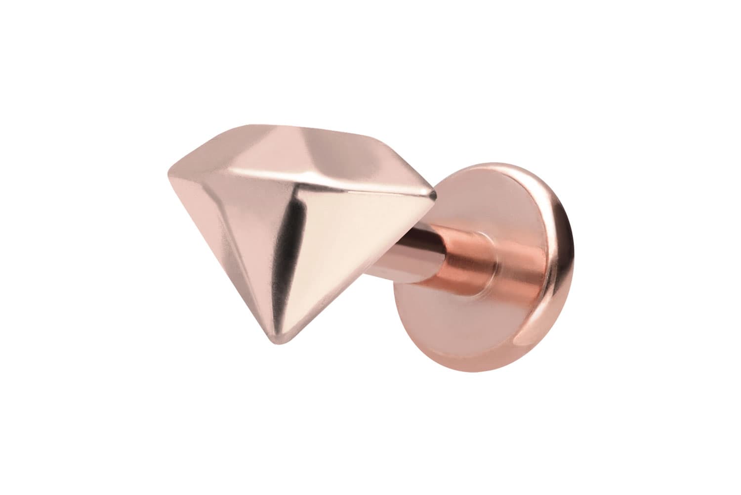 Titan Labret Piercing mit Innengewinde DIAMANT